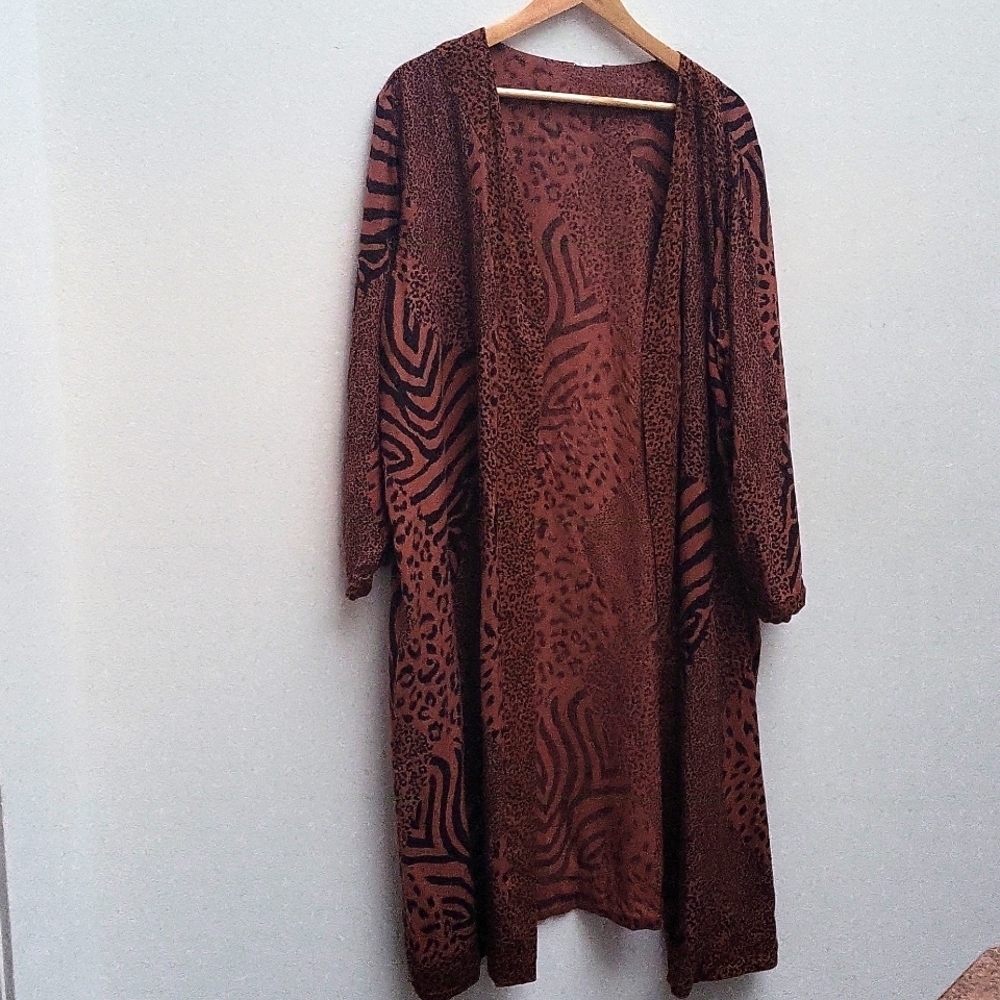 Cheetah zebra leopard kimono